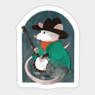 Banjo Trash Cat Opossum Sticker